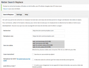 Better Search & Replace HTTP en HTTPS