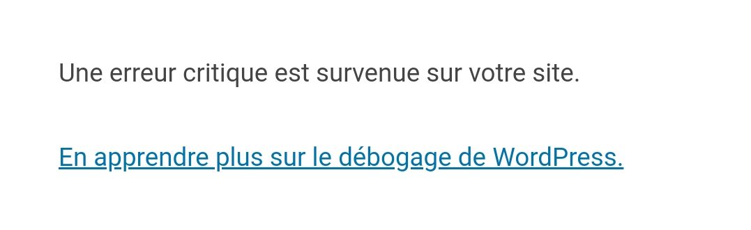 Procédure pour dépanner les erreurs critiques / les erreurs 500 et autres bugs WordPress