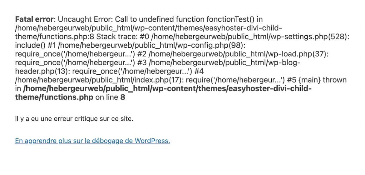 Corriger les erreurs fatales de WordPress en 10 étapes simples